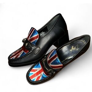 Union Jack Leather Loafers Size 38